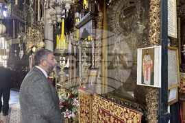 Гърция - Света Гора - Българска парламентарна делегация пристигна в Зограф за есенния празник на свети Георги