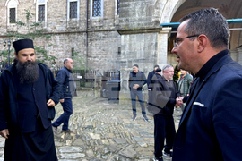 Гърция - Света Гора - Българска парламентарна делегация пристигна в Зограф за есенния празник на свети Георги