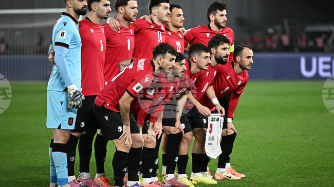 Грузинският национален отбор по футбол пристигна в София късно снощи, защитник на Узинезе отпадна заради контузия