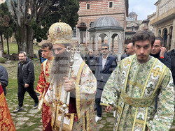 Зографски манастир - есенния празник на свети Георги - литургия и литийно шествие