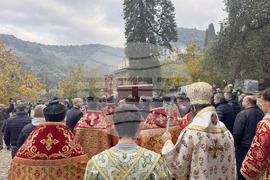 Зографски манастир - есенния празник на свети Георги - литургия и литийно шествие
