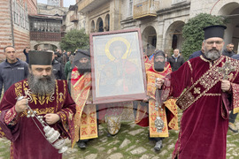 Зографски манастир - есенния празник на свети Георги - литургия и литийно шествие