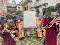 Зографски манастир - есенния празник на свети Георги - литургия и литийно шествие