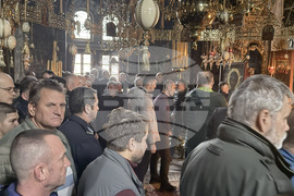 Зографски манастир - есенния празник на свети Георги - литургия и литийно шествие