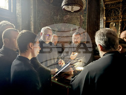 Зографски манастир - есенния празник на свети Георги - литургия и литийно шествие