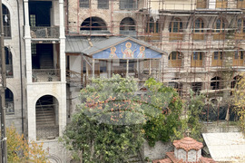 Зографски манастир - есенния празник на свети Георги - литургия и литийно шествие