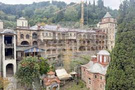 Зографски манастир - есенния празник на свети Георги - литургия и литийно шествие