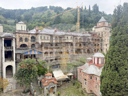 Зографски манастир - есенния празник на свети Георги - литургия и литийно шествие
