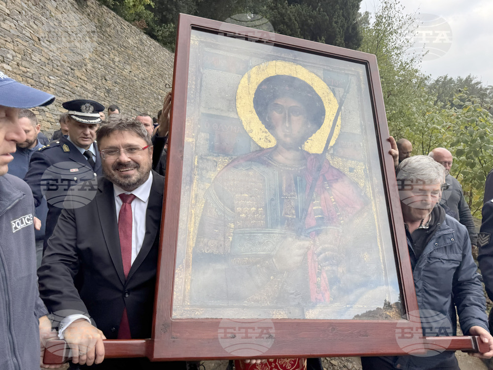 Зографски манастир - есенния празник на свети Георги - литургия и литийно шествие