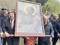 Зографски манастир - есенния празник на свети Георги - литургия и литийно шествие