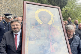Зографски манастир - есенния празник на свети Георги - литургия и литийно шествие