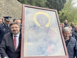 Зографски манастир - есенния празник на свети Георги - литургия и литийно шествие