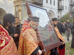 Зографски манастир - есенния празник на свети Георги - литургия и литийно шествие