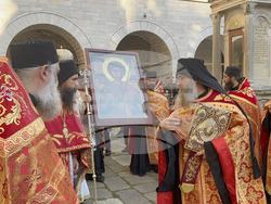 Зографски манастир - есенния празник на свети Георги - литургия и литийно шествие