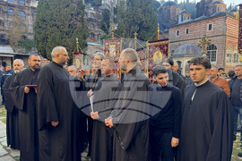 Зографски манастир - есенния празник на свети Георги - литургия и литийно шествие