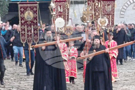 Зографски манастир - есенния празник на свети Георги - литургия и литийно шествие