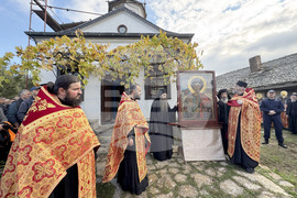 Зографски манастир - есенния празник на свети Георги - литургия и литийно шествие