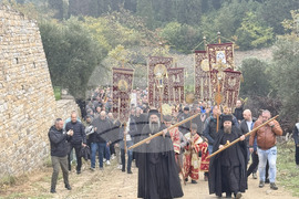 Зографски манастир - есенния празник на свети Георги - литургия и литийно шествие