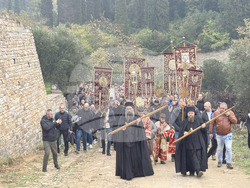 Зографски манастир - есенния празник на свети Георги - литургия и литийно шествие