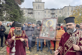 Зографски манастир - есенния празник на свети Георги - литургия и литийно шествие