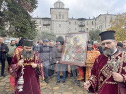 Зографски манастир - есенния празник на свети Георги - литургия и литийно шествие