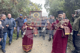 Зографски манастир - есенния празник на свети Георги - литургия и литийно шествие