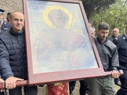 Зографски манастир - есенния празник на свети Георги - литургия и литийно шествие