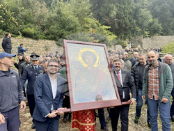 Зографски манастир - есенния празник на свети Георги - литургия и литийно шествие