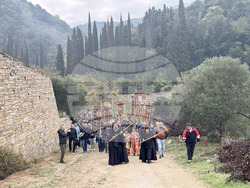 Зографски манастир - есенния празник на свети Георги - литургия и литийно шествие