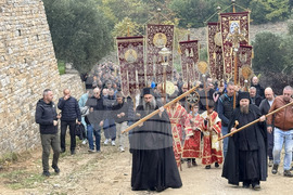Зографски манастир - есенния празник на свети Георги - литургия и литийно шествие
