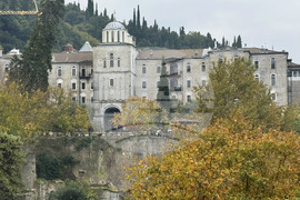 Зографски манастир - есенния празник на свети Георги - литургия и литийно шествие
