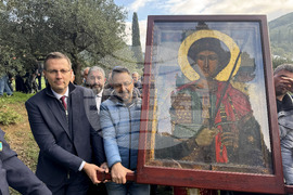 Зографски манастир - есенния празник на свети Георги - литургия и литийно шествие