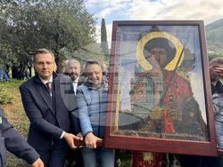 Зографски манастир - есенния празник на свети Георги - литургия и литийно шествие