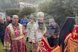 Зографски манастир - есенния празник на свети Георги - литургия и литийно шествие