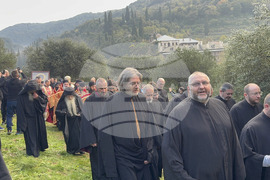 Зографски манастир - есенния празник на свети Георги - литургия и литийно шествие
