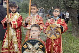 Зографски манастир - есенния празник на свети Георги - литургия и литийно шествие