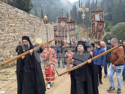 Зографски манастир - есенния празник на свети Георги - литургия и литийно шествие