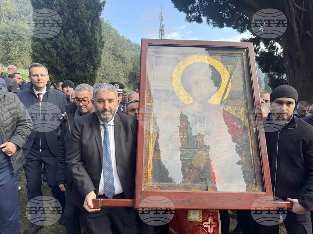 Зографски манастир - есенния празник на свети Георги - литургия и литийно шествие