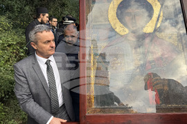 Зографски манастир - есенния празник на свети Георги - литургия и литийно шествие