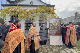 Зографски манастир - есенния празник на свети Георги - литургия и литийно шествие