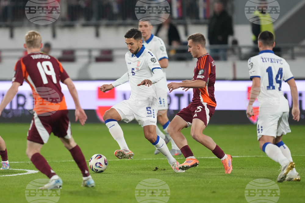 Serbia Latvia WCup Soccer