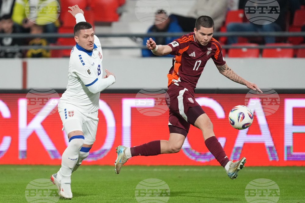 Serbia Latvia WCup Soccer