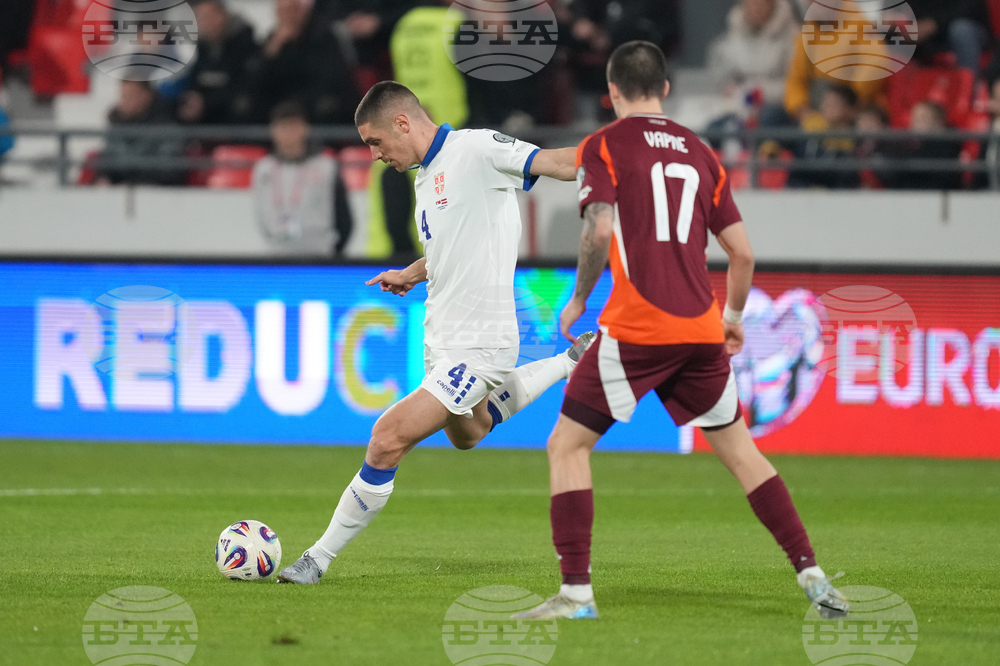 Serbia Latvia WCup Soccer