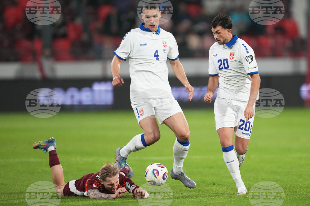 Serbia Latvia WCup Soccer