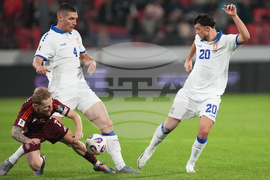Serbia Latvia WCup Soccer