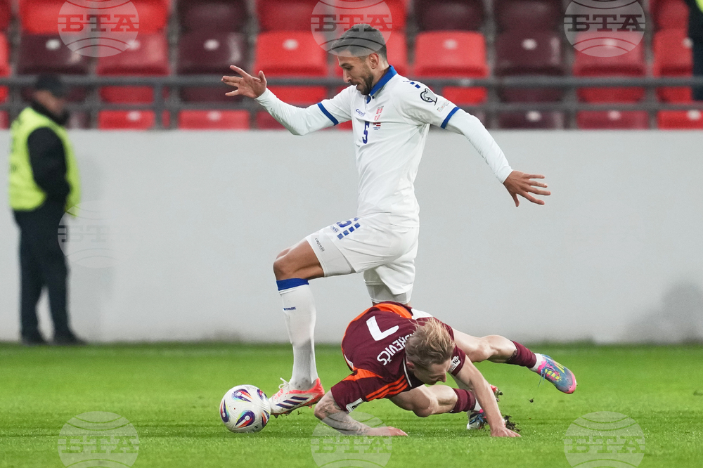 Serbia Latvia WCup Soccer