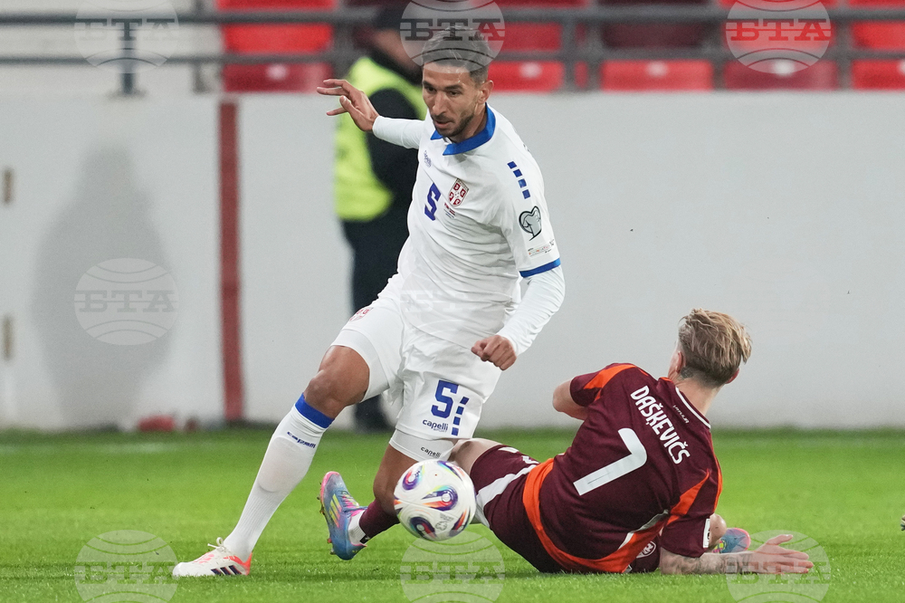 Serbia Latvia WCup Soccer