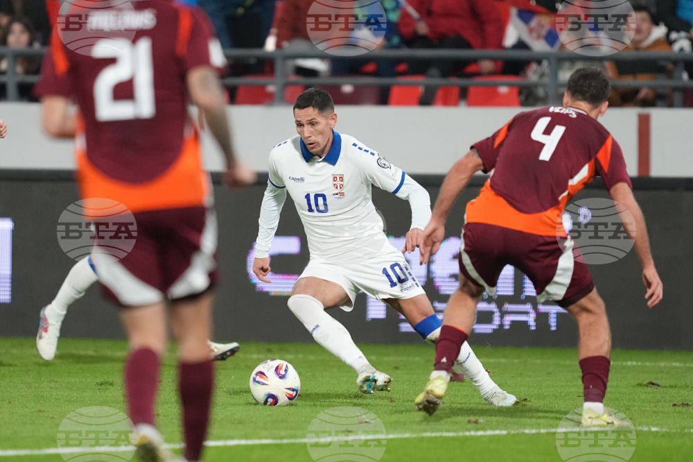 Serbia Latvia WCup Soccer