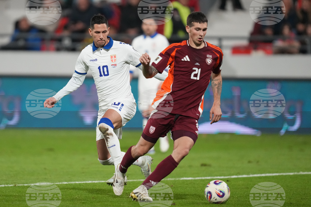 Serbia Latvia WCup Soccer