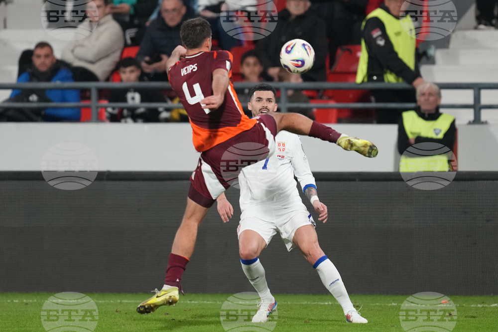 Serbia Latvia WCup Soccer